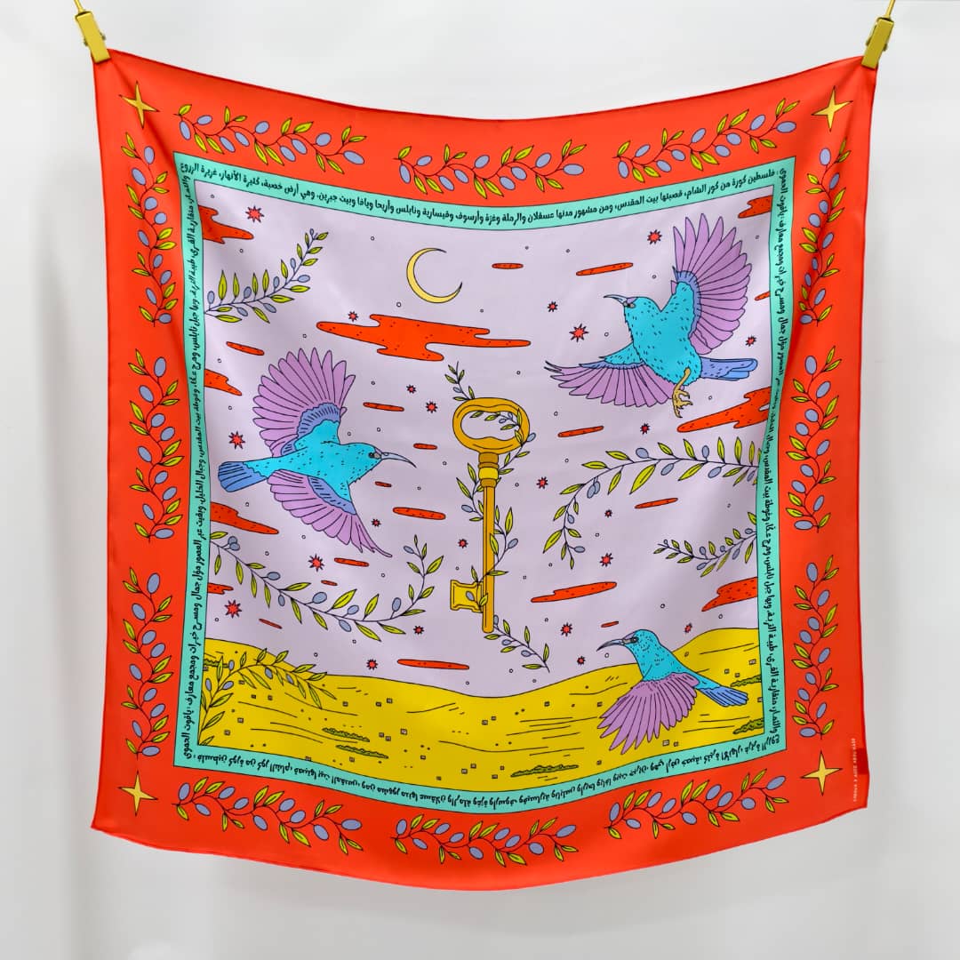 Remembrance Scarf in Reds