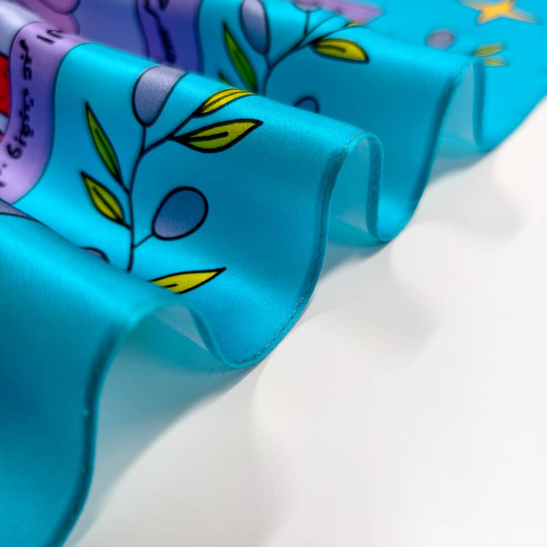 Remembrance Scarf in Blues