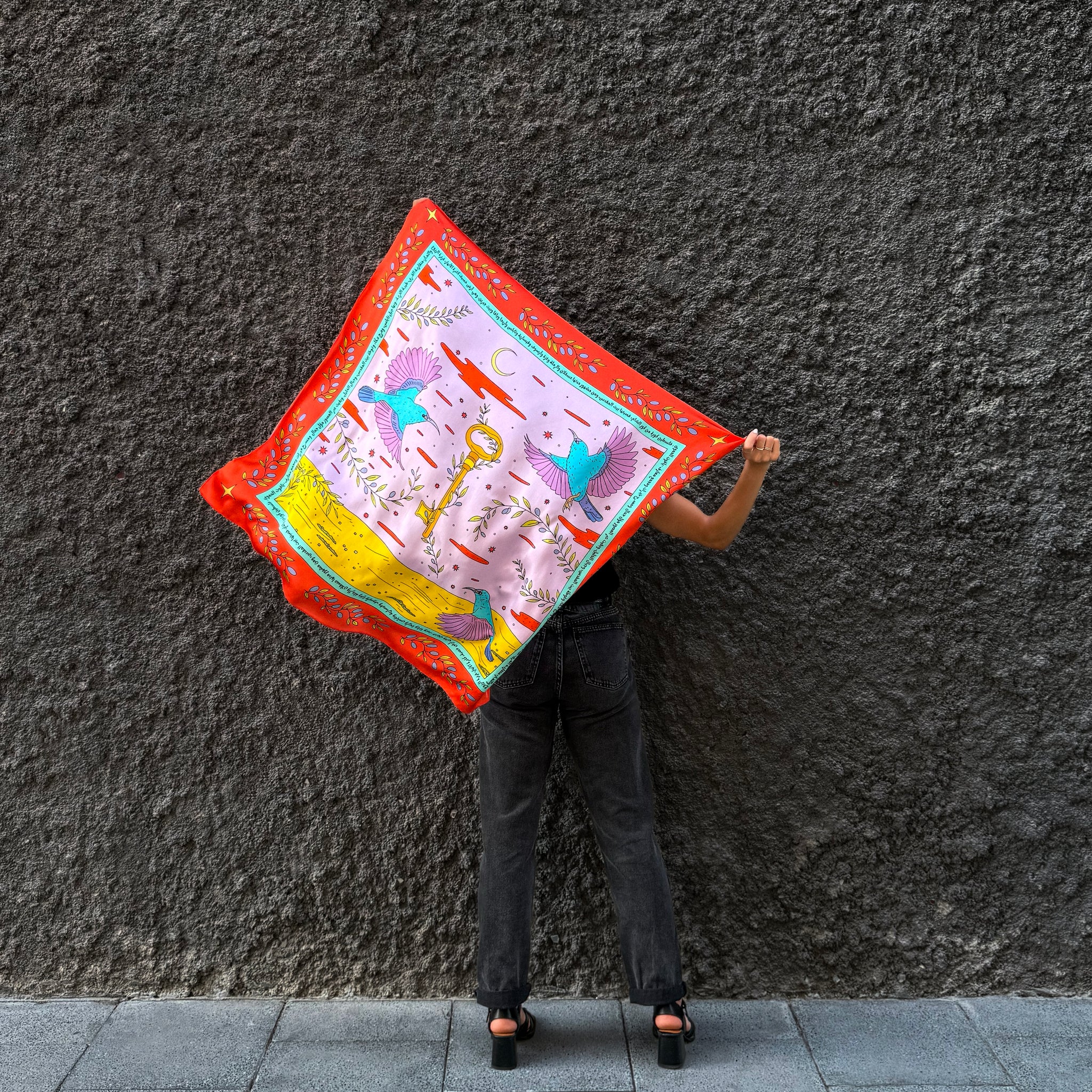 Remembrance Scarf in Reds
