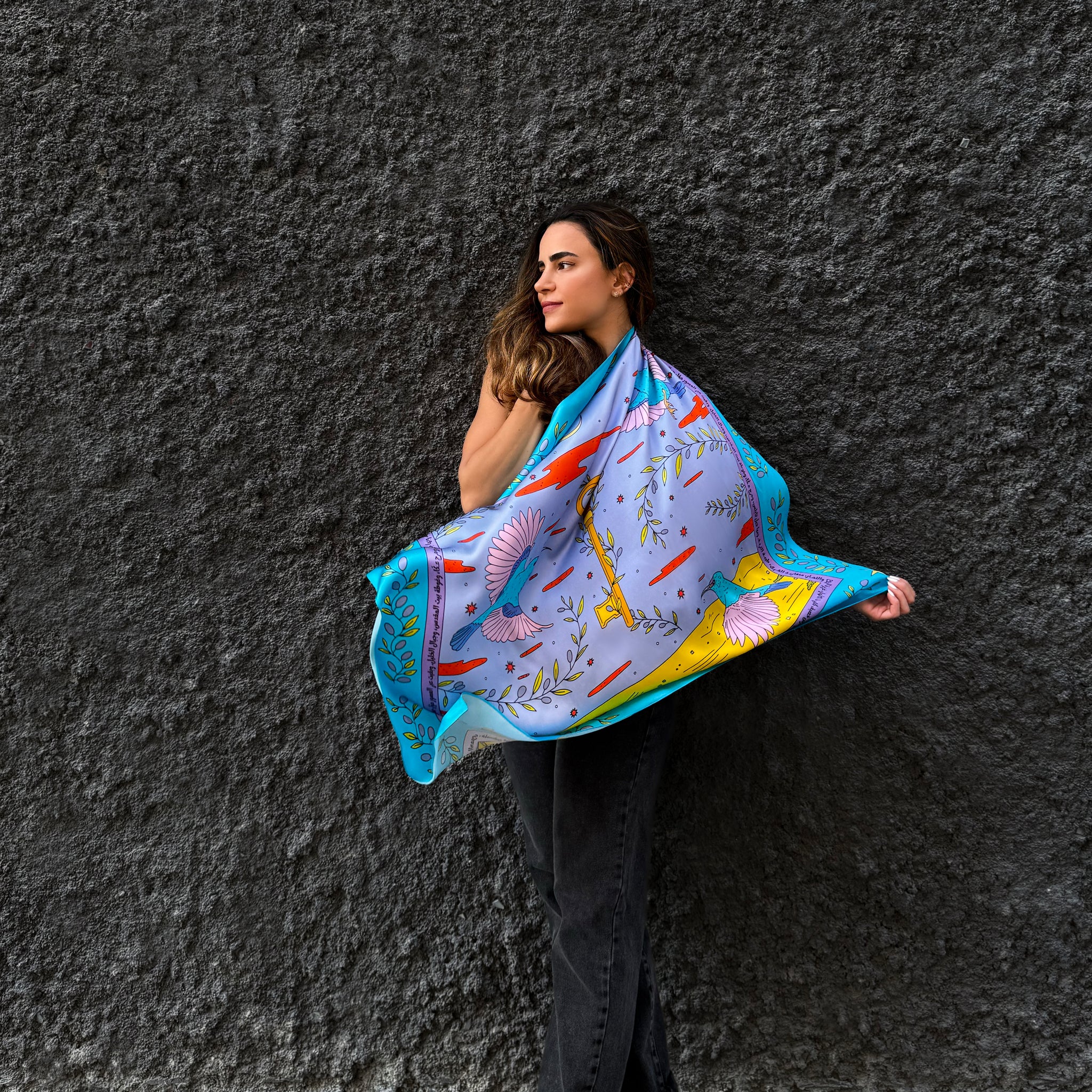 Remembrance Scarf in Blues