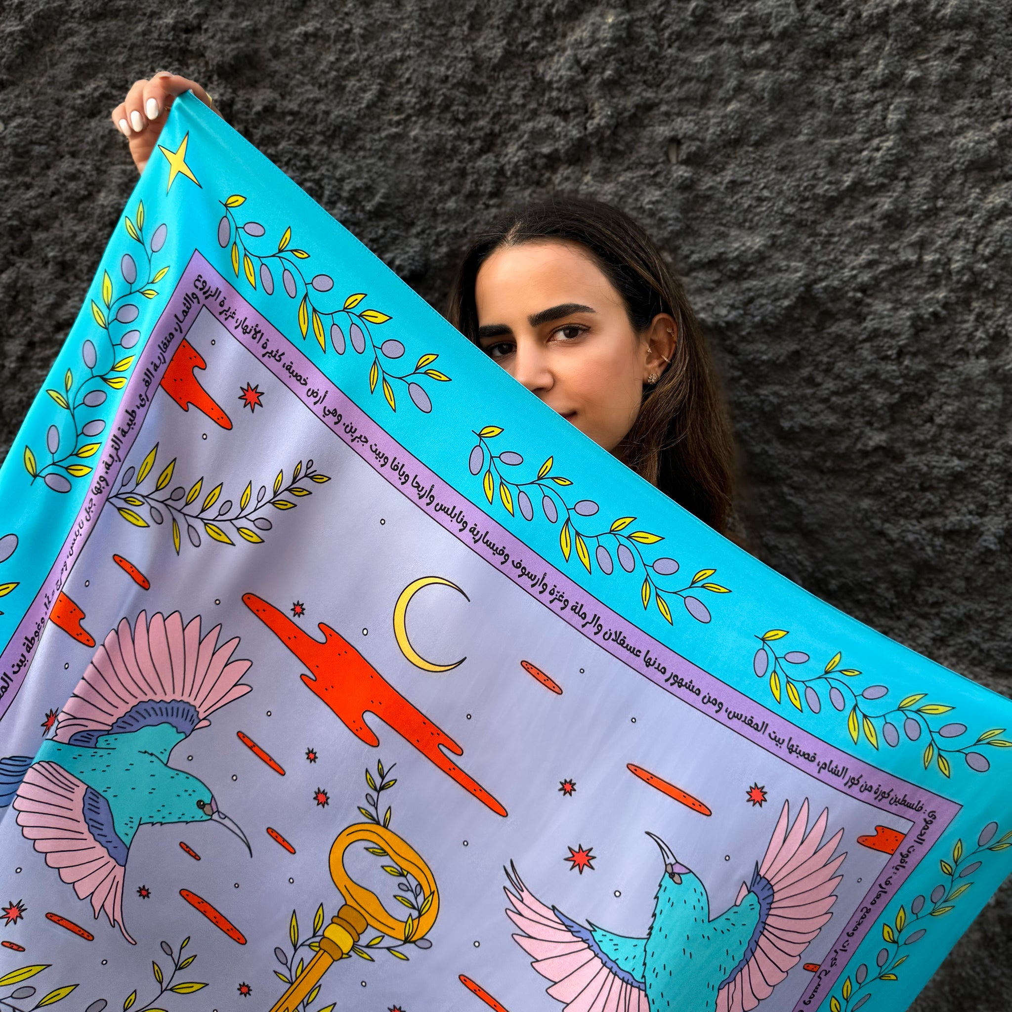 Remembrance Scarf in Blues