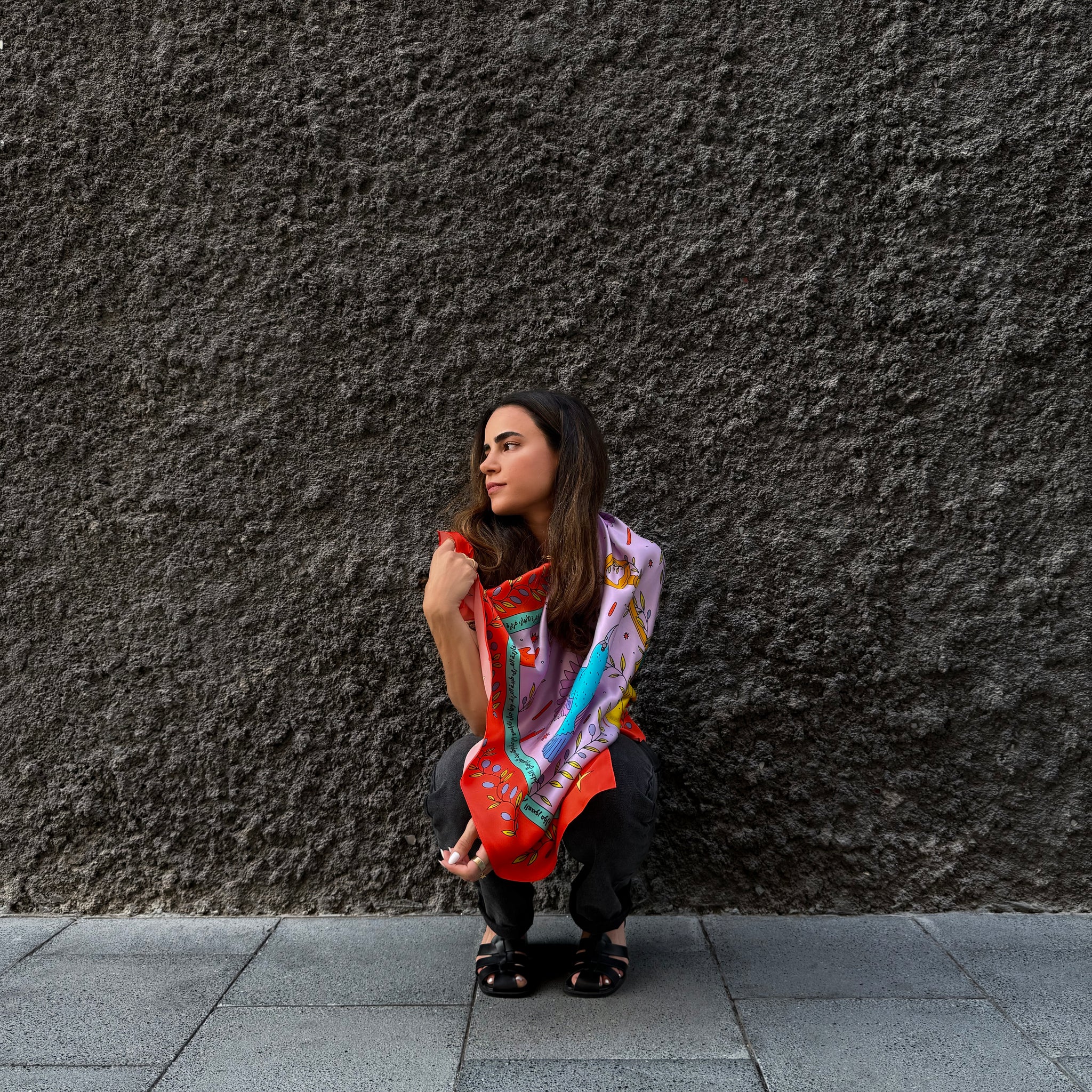 Remembrance Scarf in Reds
