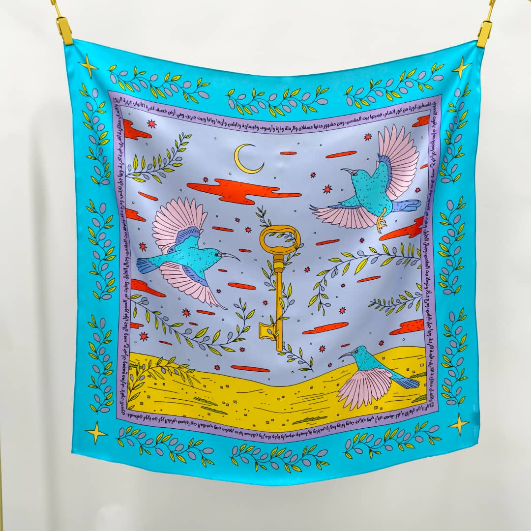 Remembrance Scarf in Blues